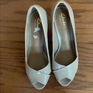 Clark’s peep toe heels